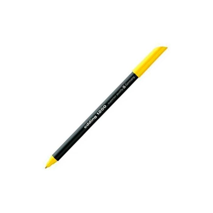Edding Rotulador 1200 Punta Fina Amarillo 1 mm para papel, 10 Unidades (10 Unidades)