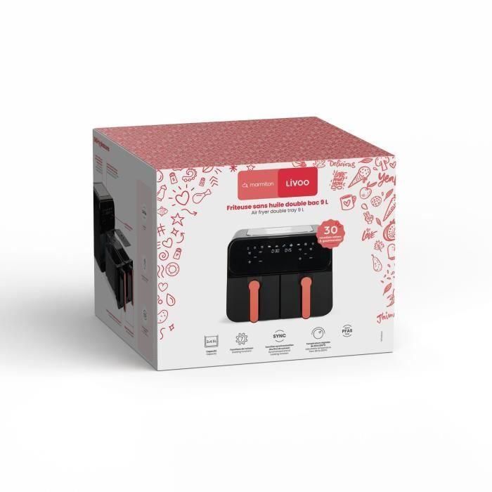 Freidora sin aceite - LIVOO - Livoo x Marmiton - DOC316 - Acero inoxidable - 9 L - 2400 W - 7 programas - Temperatura regulable 4