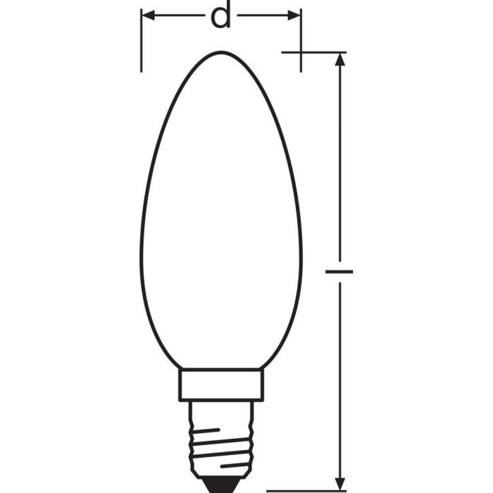 [LVE-4099854067556] Ledvance/Osram Bombilla LED "Classic" E14 4,8W 470Lm 2700K 300º IP20 Regulable - Blanco Muy Cálido 1