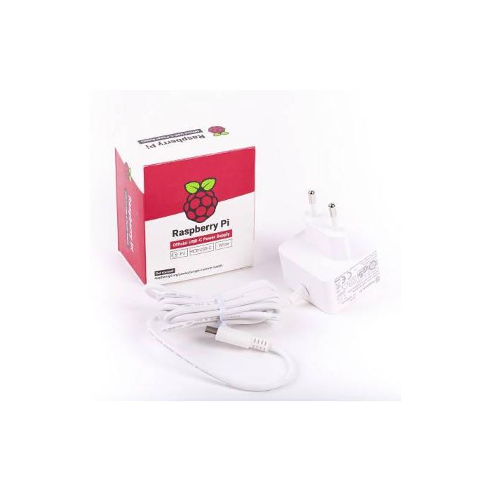 Raspberry Fuente de Alimentacion Usb-C 5.1V 3A - Blanco - para Raspberry Pi 4 (1873421) Raspberry Fuente de Alimentacion Usb-C 5.1V 3A - Blanco - para Raspberry Pi 4 (1873421)