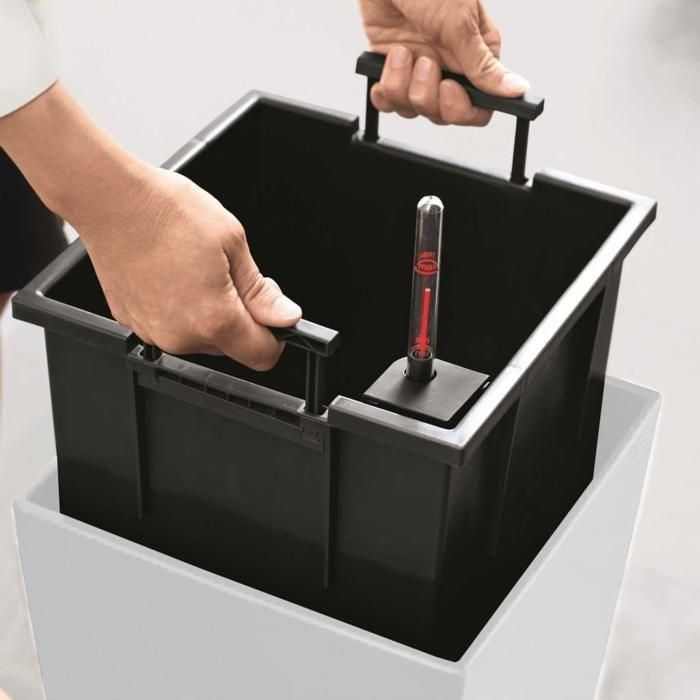 Lechuza LEC4008789182302 Jardinera Cubico Alto 40 TODO EN UNO Blanco brillo 2