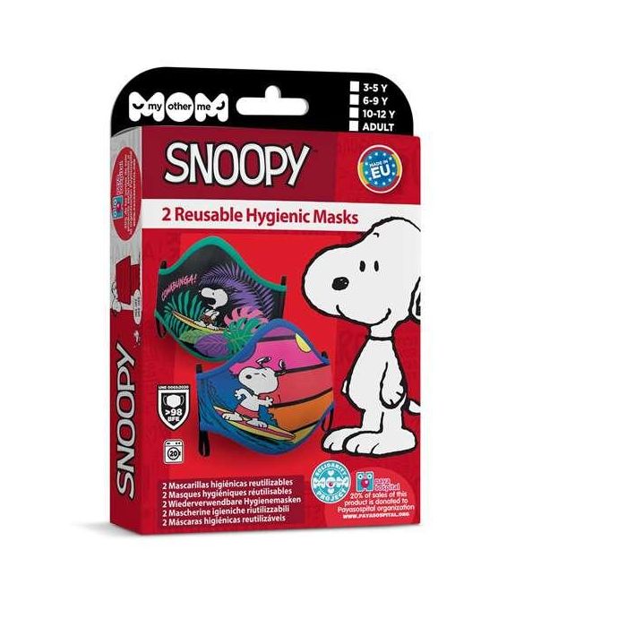 My Other Me Snoopy Máscara Higiénica Premium Verano Edición Limitada Talla 10-12 Años Multicolor 1