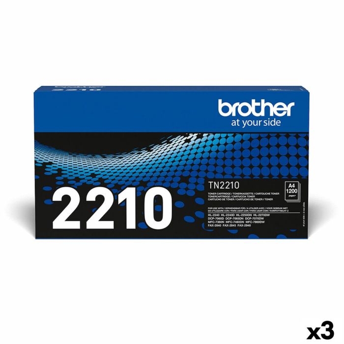 Tóner Brother HL-2240D/2250DN/2270DW/FAX 2840 Negro (3 Unidades) 0 Tóner Brother HL-2240D/2250DN/2270DW/FAX 2840 Negro (3 Unidades) 0
