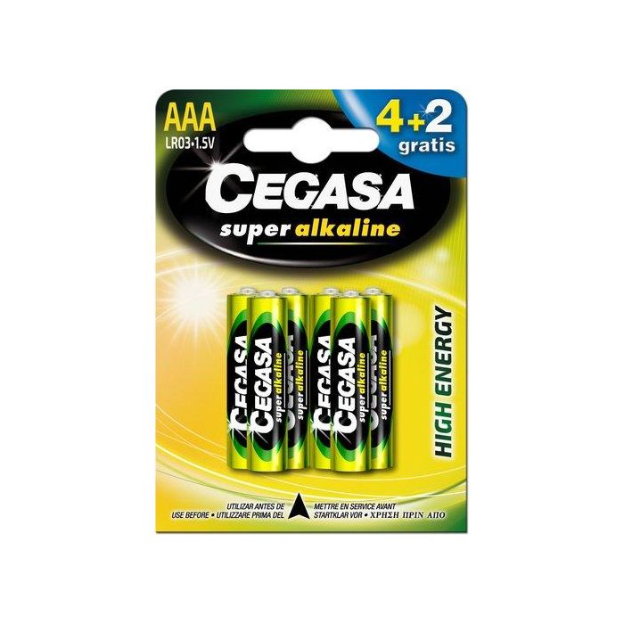 Pilas Cegasa Aaa Plus (Mn2400-Lr03) Blister De 6 (4+2 Gratis)