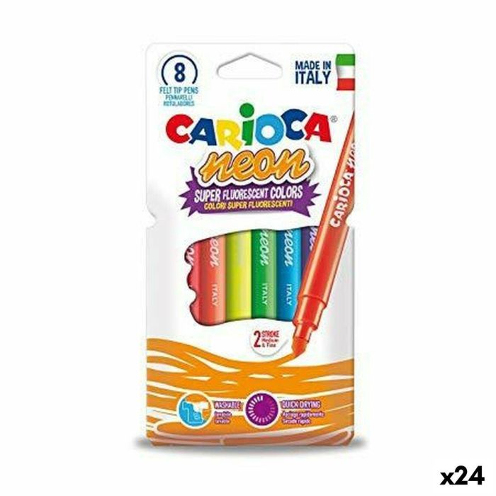 Set de Marcadores Fluorescentes Carioca Neon Multicolor (24 Unidades) Set de Marcadores Fluorescentes Carioca Neon Multicolor (24 Unidades)