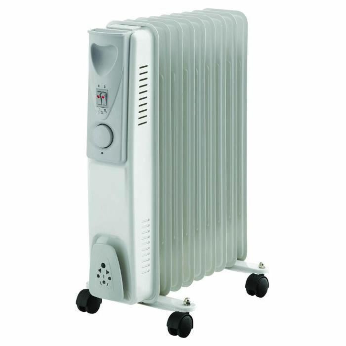Warm Tech Radiador Eléctrico de Aceite WAR5411074178055 - 2000W, 240V, Hasta 30m3, Color Gris