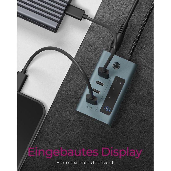 ICY BOX IB-HUB1454-C31 USB-C HUB 4-Port 4xUSB-C Display 5 ICY BOX IB-HUB1454-C31 USB-C HUB 4-Port 4xUSB-C Display 5