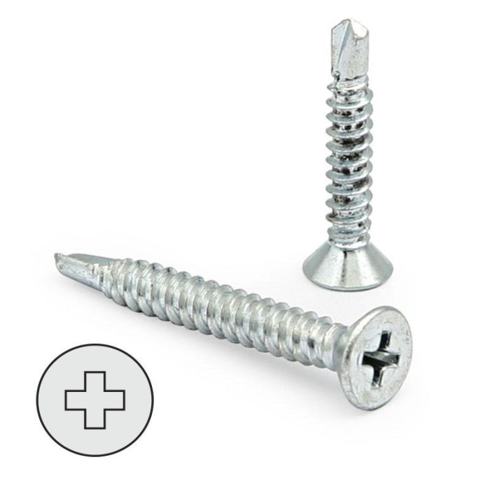 Tornillo Broca Rosca Chapa Cabeza Plana Din 7504-P Zincado Larg.R/Chapa 50Mm Ø Rosca Chapa 4.8Mm Index (200 Unidades) Tornillo Broca Rosca Chapa Cabeza Plana Din 7504-P Zincado Larg.R/Chapa 50Mm Ø Rosca Chapa 4.8Mm Index (200 Unidades)