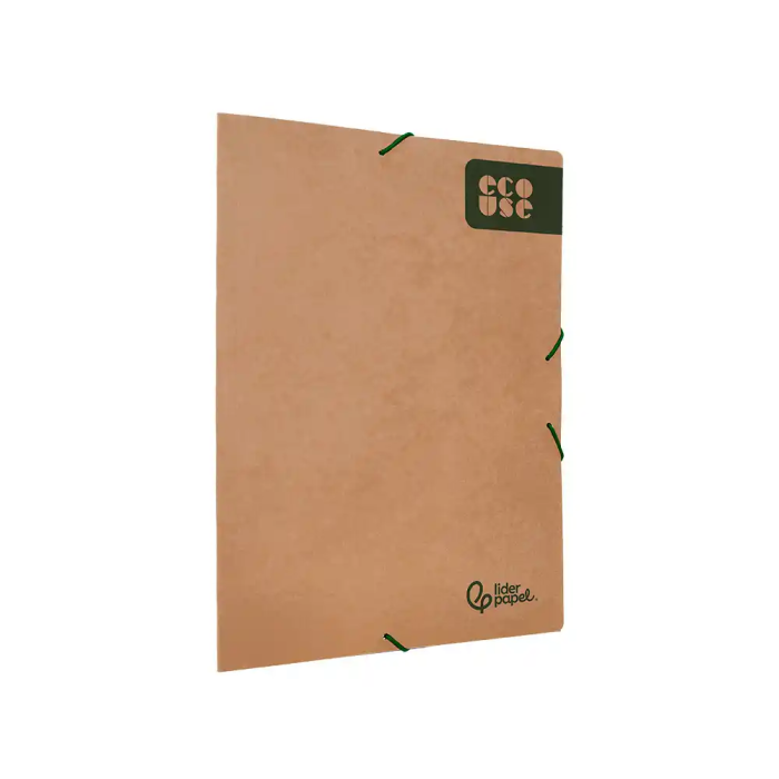 Liderpapel Carpeta Gomas Tres Solapas Ecouse Cartulina 400 gr DIN A4+ Color Kraft Marron 4