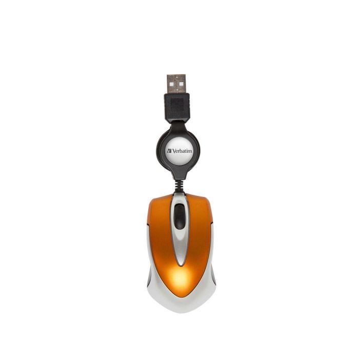 Verbatim Go Mini Ratón Óptico de Viaje USB Retráctil, 1000 dpi, Color Naranja, Ultraligero (44g), Ambidiestro, Ideal para Bolsillos o Portátiles 0 Verbatim Go Mini Ratón Óptico de Viaje USB Retráctil, 1000 dpi, Color Naranja, Ultraligero (44g), Ambidiestro, Ideal para Bolsillos o Portátiles 0