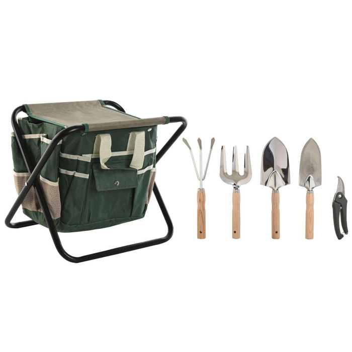 Utensilios Terraza Y Jardin DKD Home Decor Verde Negro 45 x 45 x 45 cm Set de 8