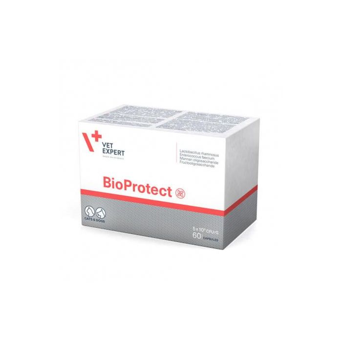 Bioprotect 60 Cápsulas - Probióticos para Gatos y Perros con 5.000.000 CFU, MOS y FOS - Apoyo Digestivo Bioprotect 60 Cápsulas - Probióticos para Gatos y Perros con 5.000.000 CFU, MOS y FOS - Apoyo Digestivo
