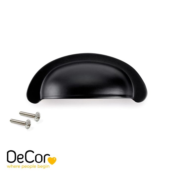 Emuca Tirador para mueble Alberic, L77mm, intereje 64mm, Zamak, Pintado negro 0 Emuca Tirador para mueble Alberic, L77mm, intereje 64mm, Zamak, Pintado negro 0