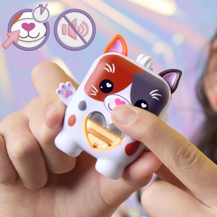 Hasbro HASG2209ES0 Nano-mals Purrnelope Gatito Tricolor Electrónico con Más de 70 Reacciones, Juego para Niños a Partir de 5 Años 5
