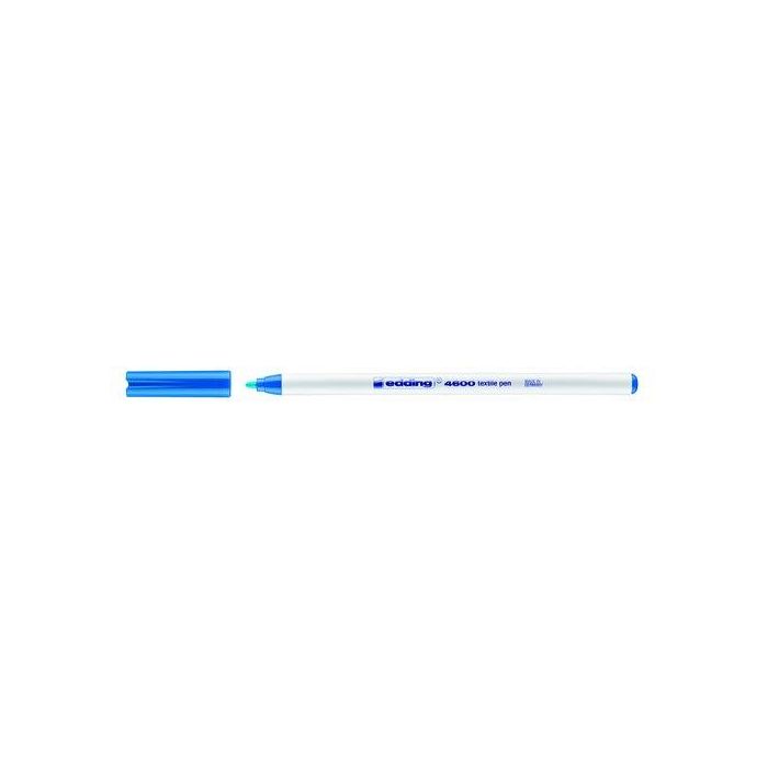 Marcador Textil Edding 4600 (Fino) Azul Claro 10 unidades