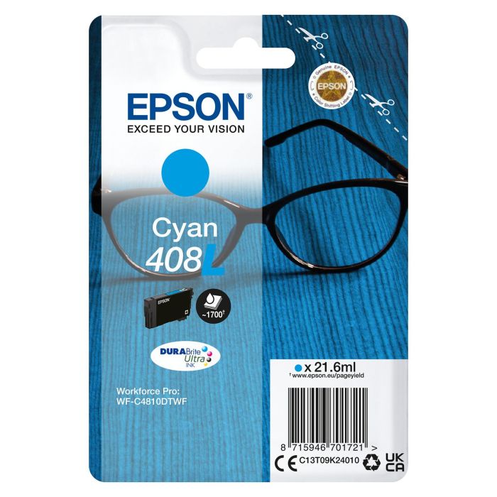 EPSON tinta CyanSinglepack 408L DURABrite Ultra Ink 0 EPSON tinta CyanSinglepack 408L DURABrite Ultra Ink 0