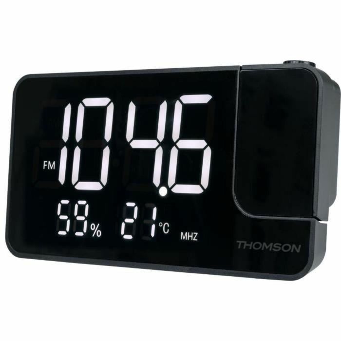 Thomson THO3499550388848 Radio Reloj Proyector FM, Alarma Dual, Medición Temperatura y Humedad, Puerto USB-C - Negro 0 Thomson THO3499550388848 Radio Reloj Proyector FM, Alarma Dual, Medición Temperatura y Humedad, Puerto USB-C - Negro 0