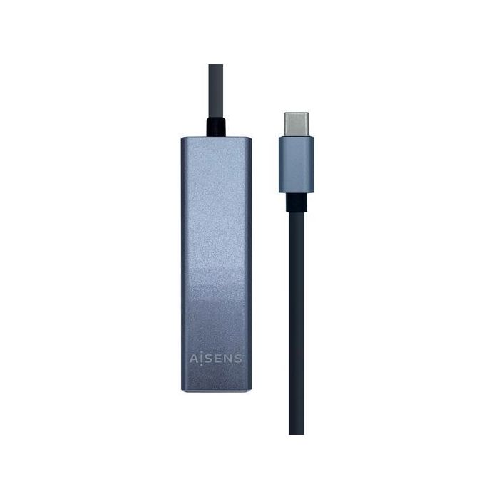 Aisens Conversor USB 3.1 Gen1 USB-C a Ethernet Gigabit 10/100/1000 Mbps + Hub 3x USB 3.0 Gris 15 cm - Compatible con Windows, Mac, Linux Aisens Conversor USB 3.1 Gen1 USB-C a Ethernet Gigabit 10/100/1000 Mbps + Hub 3x USB 3.0 Gris 15 cm - Compatible con Windows, Mac, Linux