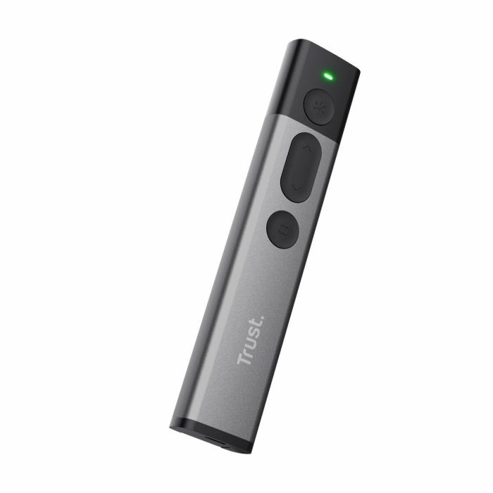 PRESENTADOR INALÁMBRICO TRUST KAZUN ALUMINIUM WIRELESS PRESENTER - LÁSER ROJO - 4 FUNCIONES POWERPOINT - ALCANCE HASTA 30M - MICRO RECEPTOR USB - BAT 2 PRESENTADOR INALÁMBRICO TRUST KAZUN ALUMINIUM WIRELESS PRESENTER - LÁSER ROJO - 4 FUNCIONES POWERPOINT - ALCANCE HASTA 30M - MICRO RECEPTOR USB - BAT 2