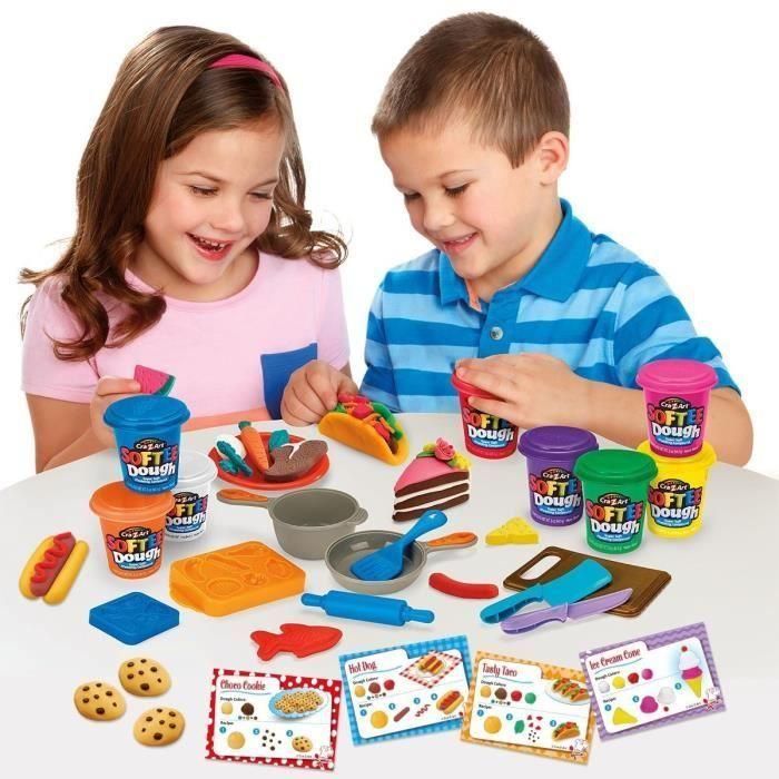LEXIBOOK - Kit de arcilla de modelar suave y moldeable Super Chef 2 LEXIBOOK - Kit de arcilla de modelar suave y moldeable Super Chef 2