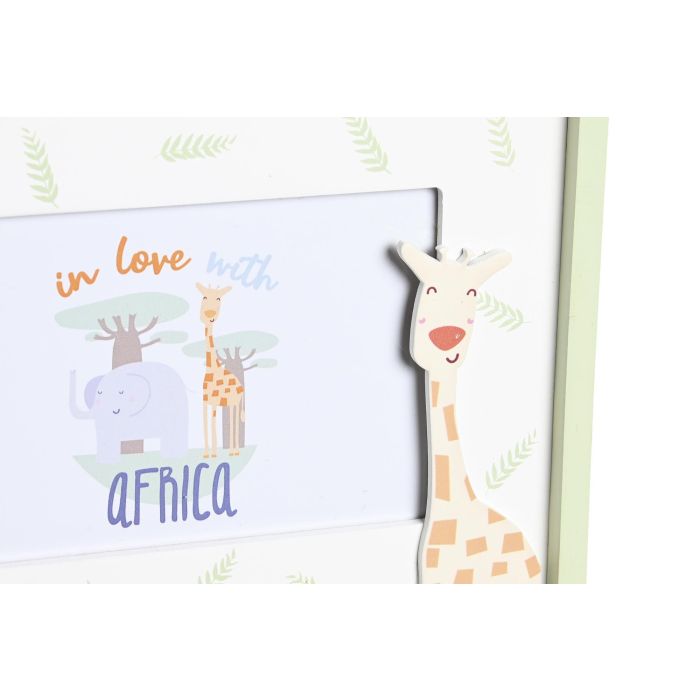 DKD Home Decor Decoracion Kids Baobab Leon Mapache Blanco Azul Verde MDF 1.5 x 17.5 x 22.5 cm (6 Unidades) 2