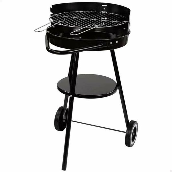 Barbacoa de Carbón con Ruedas Aktive Aluminio Metal esmaltado textileno 42 x 76,5 x 42 cm Negro Barbacoa de Carbón con Ruedas Aktive Aluminio Metal esmaltado textileno 42 x 76,5 x 42 cm Negro