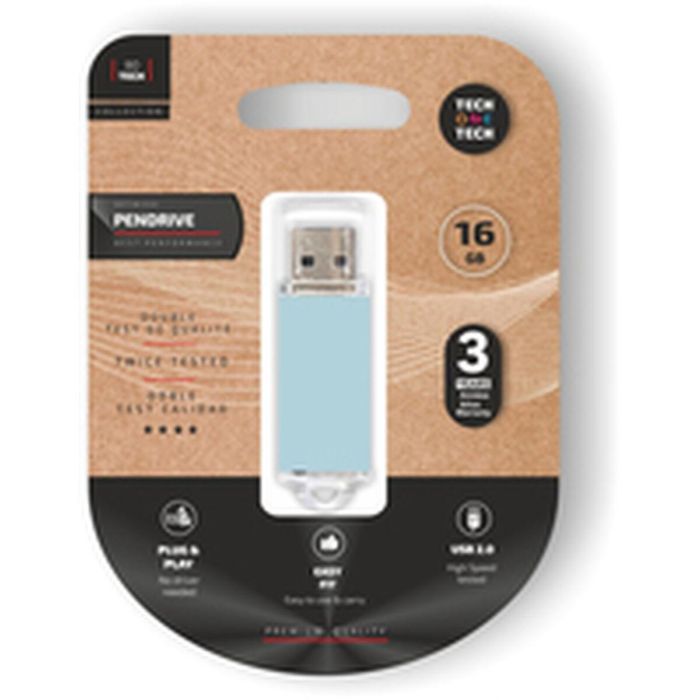 Pendrive Tech One Tech TEC3010-16 16 GB Azul 3 Pendrive Tech One Tech TEC3010-16 16 GB Azul 3