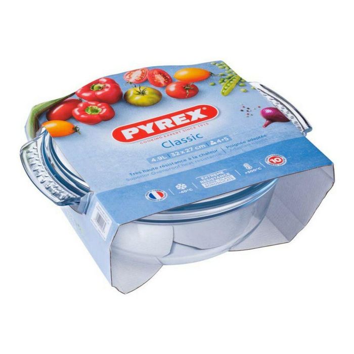 Pyrex 118A000/7043 Cocotte Redonda Pyrex Classic Vidrio Borosilicato 32x27 cm, 3.5L+1.4L, Congelador a Horno, Higiénico 11