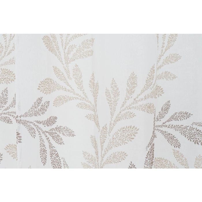 DKD Home Decor Cortina Alpino Visillo de Poliéster con Diseño de Hojas Marrón Claro y Blanco 270x140 cm (2 Unidades) 110 gsm 3 DKD Home Decor Cortina Alpino Visillo de Poliéster con Diseño de Hojas Marrón Claro y Blanco 270x140 cm (2 Unidades) 110 gsm 3