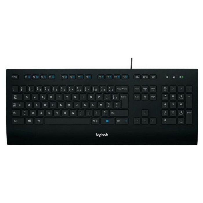 Logitech K280E Teclado Cableado USB con Reposamuñecas Integrado, Teclas Silenciosas Planas, y Diseño Resistente a Salpicaduras Logitech K280E Teclado Cableado USB con Reposamuñecas Integrado, Teclas Silenciosas Planas, y Diseño Resistente a Salpicaduras