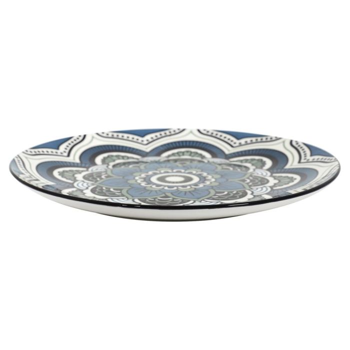 Home Deco Factory Mirage Plato Llano Mandala Azul Diámetro 26 cm 2 Home Deco Factory Mirage Plato Llano Mandala Azul Diámetro 26 cm 2