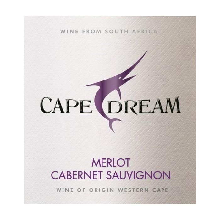 Cape Dream 2015 Merlot Cabernet - Vino tinto de Sudáfrica 1