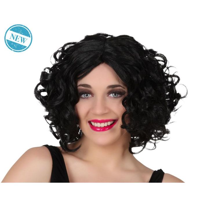 Peluca Rizada Corta Morena - Look Vintage para Disfraces Años 20 y Cabaret 0 Peluca Rizada Corta Morena - Look Vintage para Disfraces Años 20 y Cabaret 0