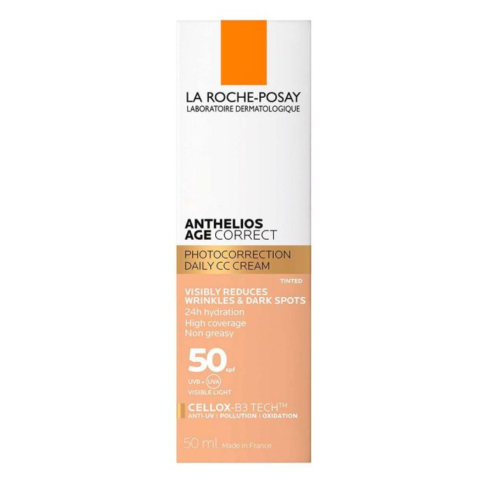 La Roche Posay Anthelios Age Correct con Color Fotocorrección Diaria Ácido Hialurónico Niacinamida SPF50 50 ml 1 La Roche Posay Anthelios Age Correct con Color Fotocorrección Diaria Ácido Hialurónico Niacinamida SPF50 50 ml 1