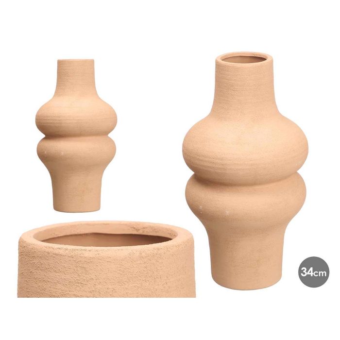 Giftdecor Jarrón Decorativo Michelin de Cerámica Color Marrón Tierra, 34.5 cm Alto, 18 cm Diámetro Cuerpo, Boca Ø7 cm (4 Unidades) Giftdecor Jarrón Decorativo Michelin de Cerámica Color Marrón Tierra, 34.5 cm Alto, 18 cm Diámetro Cuerpo, Boca Ø7 cm (4 Unidades)