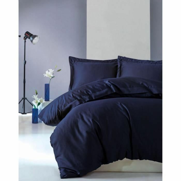 Forme MEN8681875218176 - Juego de Cama 1 Funda Nórdica 220x240 cm + 2 Fundas de Almohada 60x60 cm, 100% Algodón Satén, Azul Forme MEN8681875218176 - Juego de Cama 1 Funda Nórdica 220x240 cm + 2 Fundas de Almohada 60x60 cm, 100% Algodón Satén, Azul