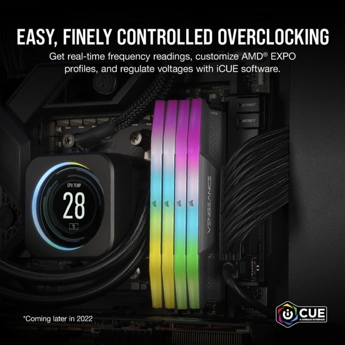 Corsair CMH64GX5M2B5200Z40K Kit 64GB (2x32GB) DDR5 5200MHz CL40 Vengeance RGB 8 Corsair CMH64GX5M2B5200Z40K Kit 64GB (2x32GB) DDR5 5200MHz CL40 Vengeance RGB 8