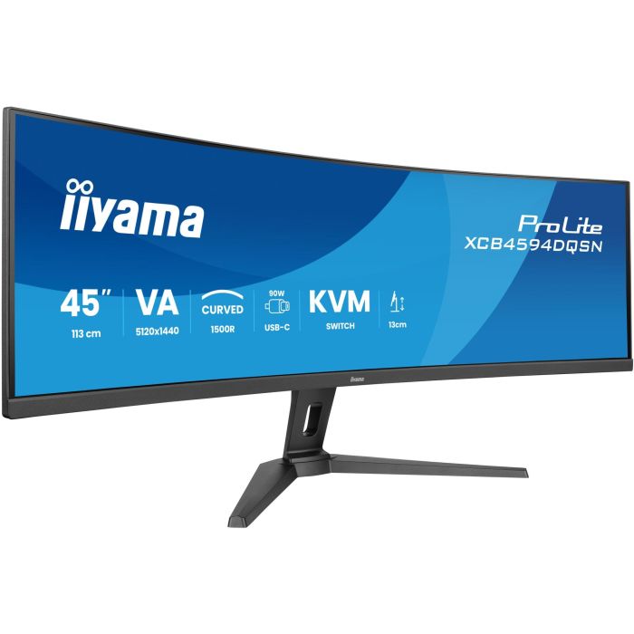 IIYAMA XCB4594DQSN-B1 Monitor Curvo 44.5" Dual QHD (5120x1440) VA 165Hz 0.8ms USB-C HDMI DisplayPort 0 IIYAMA XCB4594DQSN-B1 Monitor Curvo 44.5" Dual QHD (5120x1440) VA 165Hz 0.8ms USB-C HDMI DisplayPort 0