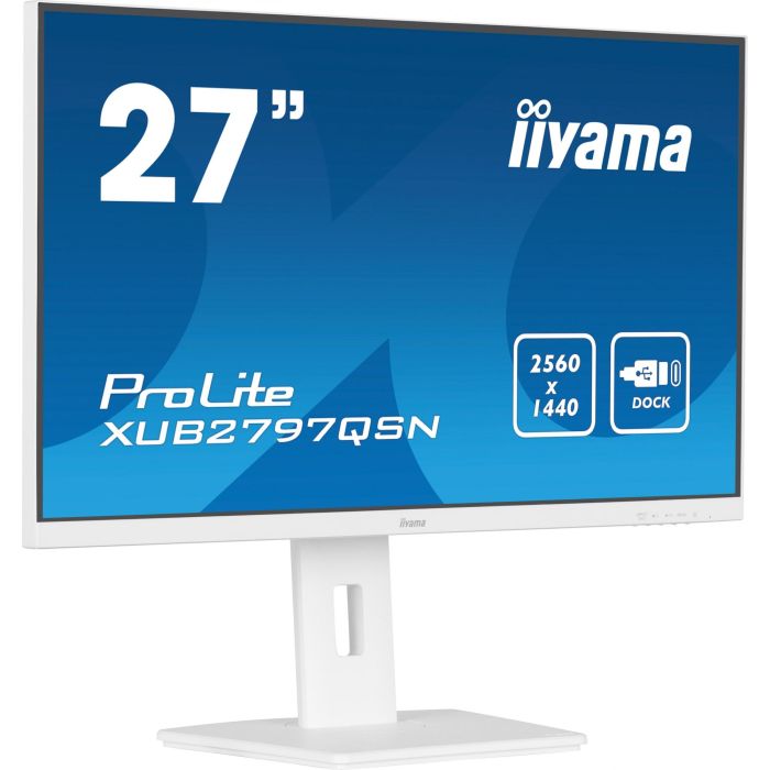 Iiyama XUB2797QSN-W2 Monitor IPS 27" 2K Ultra HD, 2560x1440, 1ms, 300cd/m², USB-C, Altavoces, Blanco 6