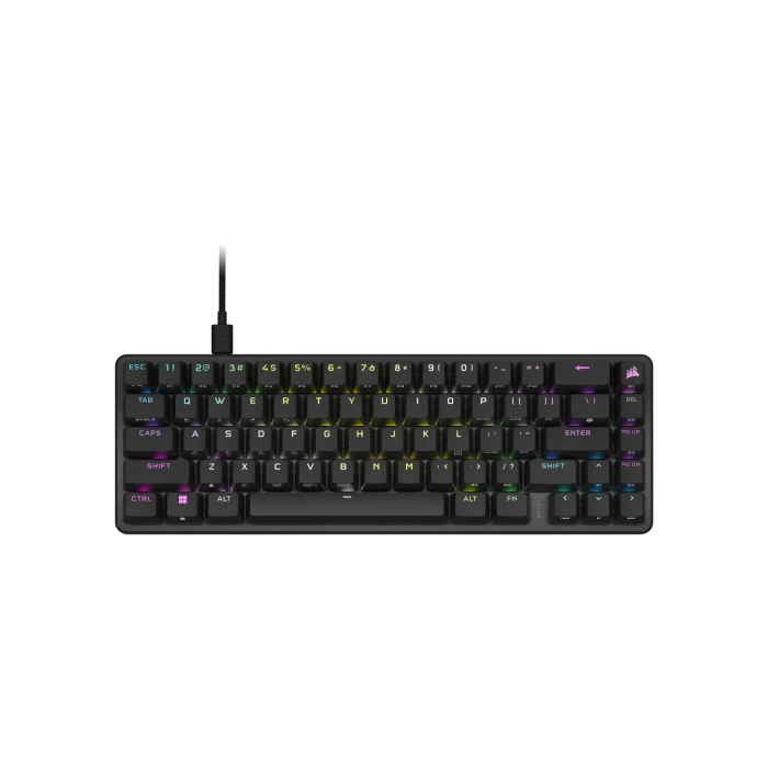 Corsair CH-91A401A-ES Teclado K65 PRO MINI Mecánico Óptico QWERTZ Español Negro USB RGB Gaming 0 Corsair CH-91A401A-ES Teclado K65 PRO MINI Mecánico Óptico QWERTZ Español Negro USB RGB Gaming 0