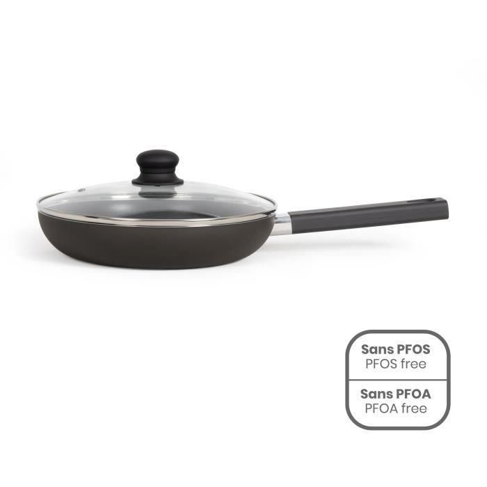 Livoo MEP153N Sartén de 26 cm Antiadherente, libre de PFOA y PFOS, mango de silicona, apta para inducción y todo tipo de fuegos