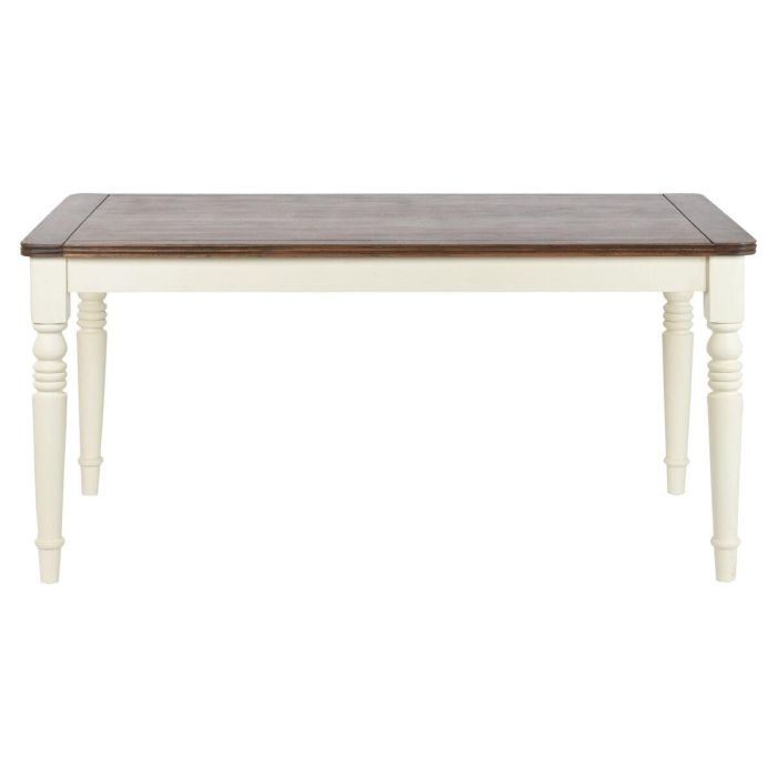 DKD Home Decor Mesa Comedor Tradicional Crema Marron 90 x 76 x 160 cm 1