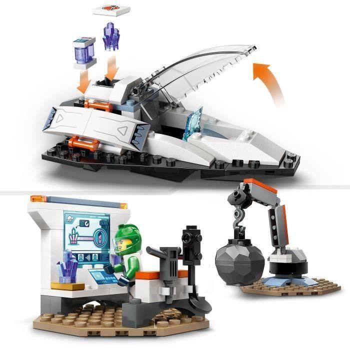 LEGO 60429 City El Barco y el Descubrimiento del Asteroide, Juguete con 2 Minifiguras de Astronauta y Figura de Alien 2