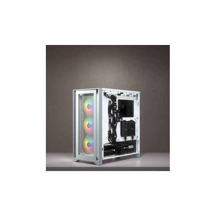 Corsair 4000X RGB Torre Midi ATX Blanca para PC Gaming con Ventana de Cristal Templado