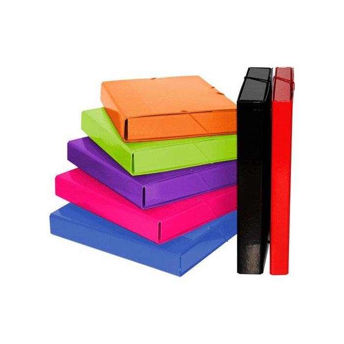 Carpeta De Proyectos Ecoproject Multiline Fº Gomas 5Cm Rojo (Set de 10)