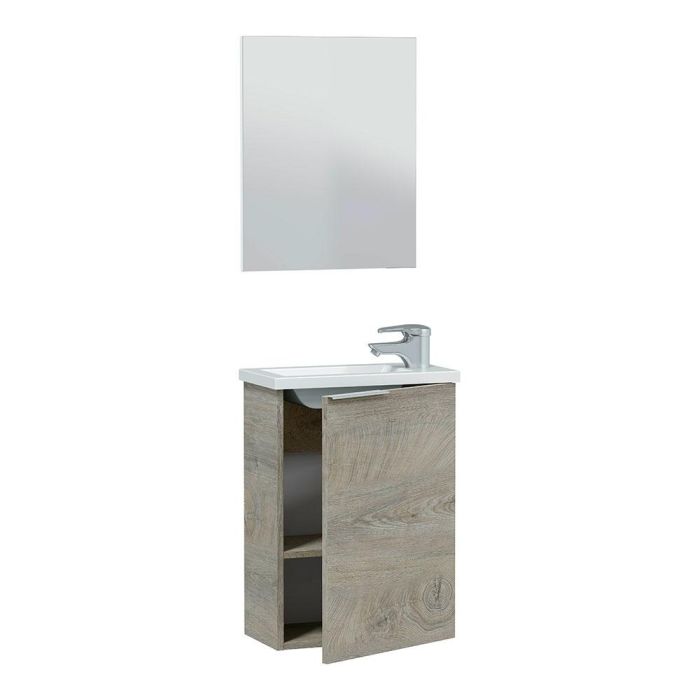 Mueble 40 1 puerta+ espejo + lavabo compact 2