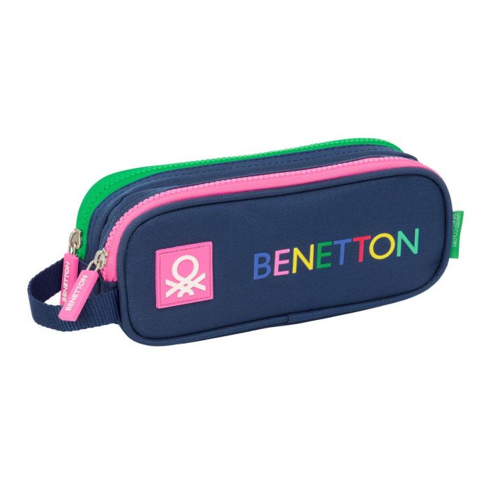 Portatodo Doble Benetton Damero Azul marino 21 x 8 x 6 cm 0 Portatodo Doble Benetton Damero Azul marino 21 x 8 x 6 cm 0