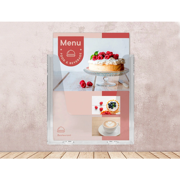 Archivo 2000 Expositor Mural Metacrilato A4 Vertical Transparente 235x50x240 mm 7