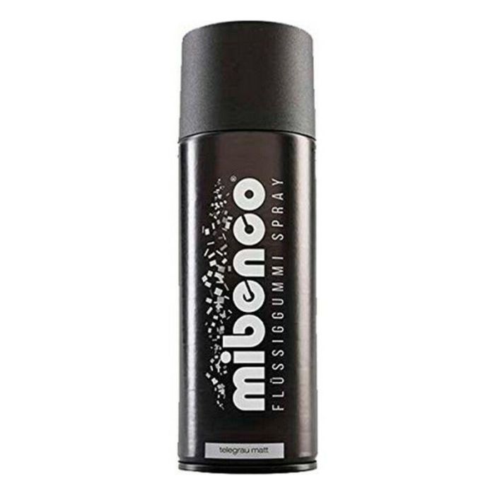 Mibenco MIB71427047 Spray Goma Líquida 400 mL Gris Tele Mate - Resistente Agua, Sol y Abrasión, Elástico, Aplicación y Retirada Fácil