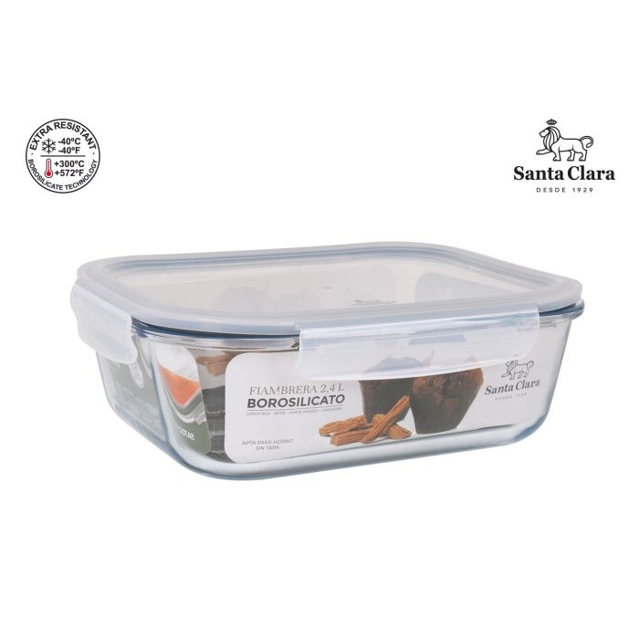 Santa Clara Fiambrera Rectangular con Tapa Hermética 21 x 25.5 cm (4 Unidades) 0 Santa Clara Fiambrera Rectangular con Tapa Hermética 21 x 25.5 cm (4 Unidades) 0